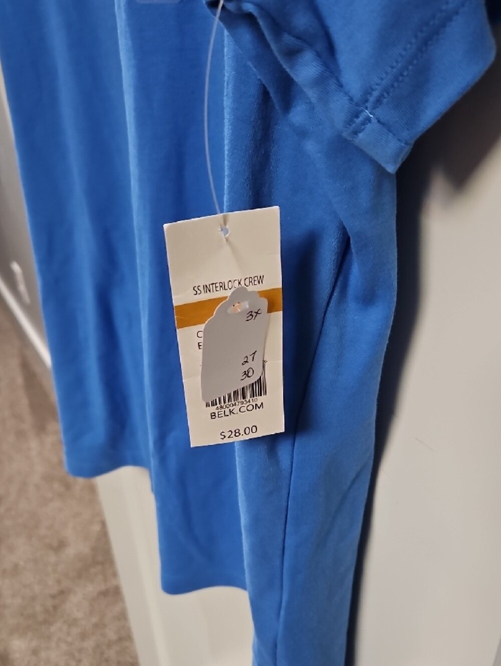 Kim Rogers Short Sleeve Crew Tee in Bright Blue - Picture 2 of 4